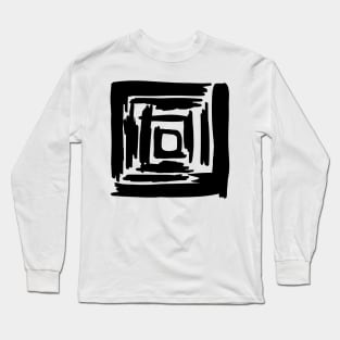 Black lines squares Long Sleeve T-Shirt